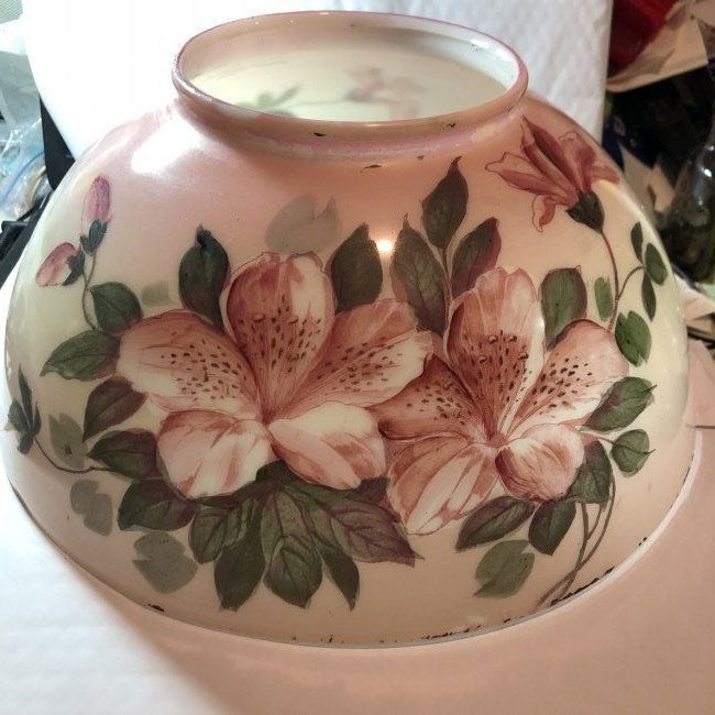 Vintage Hand Painted Glass Lamp Shade 6" & 14" Openings (1 of 5)