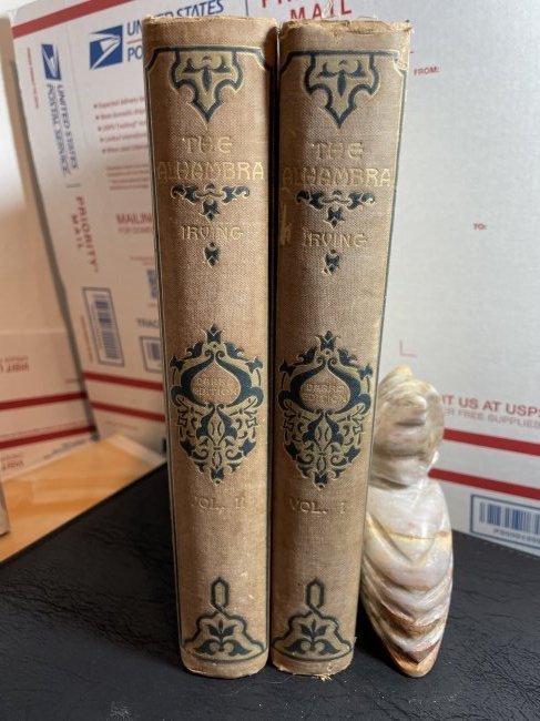 The Alhambra by Washington Irving, Published 1891-94: The Alhambra by Washington Irving, Published by G.P. Putnam's Sons, New York, 1891-94 2-Volumes in Acceptable Condition Some Loose Binding & Fragile for it's Age. Some Age Spotting. Scarce Editions. $