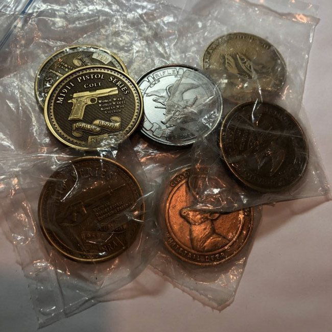 7-NRA Silver Dollar Sized Member Collectible Medals (1 of 4)