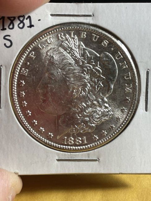 1881-S BU CONDITION MORGAN SILVER DOLLAR FREE SHIPPING (1 of 2)