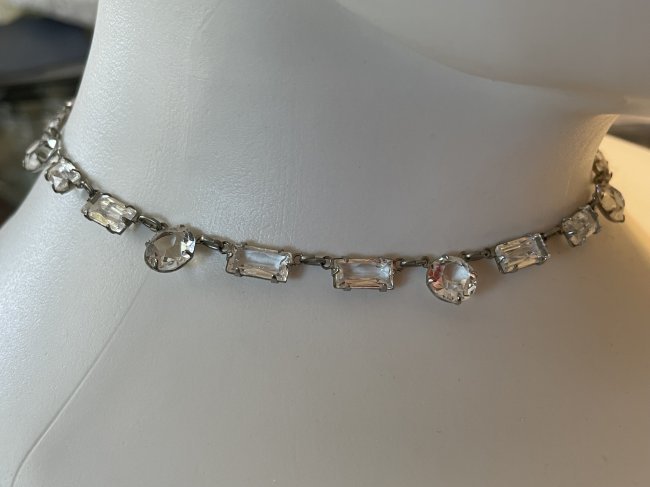 Antique Victorian Era 15.5" Bezel Set Cut Crystal Stone (1 of 6)