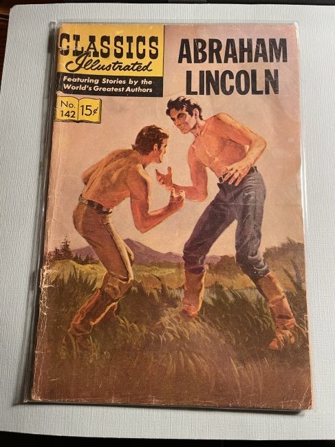 Classics Illustrated #142 Abraham Lincoln Comic Book...: Classics Illustrated #142 Abraham Lincoln Comic Book as Pictured. (Didn't take out any of the Comics out of the Taped Vinyl Package. Conditions seem Acceptable/Fair to Good as I am not a Comic Book Gr