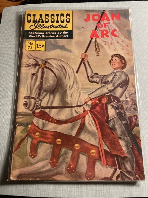 Classics Illustrated #78 Joan of Arc Comic Book...: Classics Illustrated #78 Joan of Arc Comic Book as Pictured. (Didn't take out any of the Comics out of the Taped Vinyl Package. Conditions seem Acceptable/Fair to Good as I am not a Comic Book Grader)