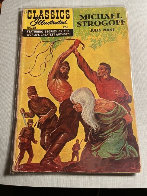 Classics Illustrated #28 Michael Strogoff Comic Book..: Classics Illustrated #28 Michael Strogoff Comic Book as Pictured. (Didn't take out any of the Comics out of the Taped Vinyl Package. Conditions seem Acceptable/Fair to Good as I am not a Comic Book Gr
