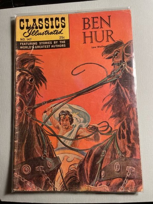 Classics Illustrated #147 Ben Hur Comic Book...: Classics Illustrated #147 Ben Hur Comic Book as Pictured. (Didn't take out any of the Comics out of the Taped Vinyl Package. Conditions seem Acceptable/Fair to Good as I am not a Comic Book Grader). F