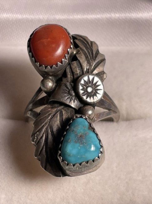 Vtg Native American/Navajo Sterling Silver Ring Size-7 (1 of 5)