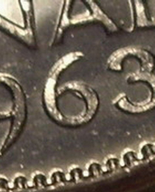 Roll of 40 Canada Eliz-II 1963 Eye In 6 Error Variety (1 of 3)