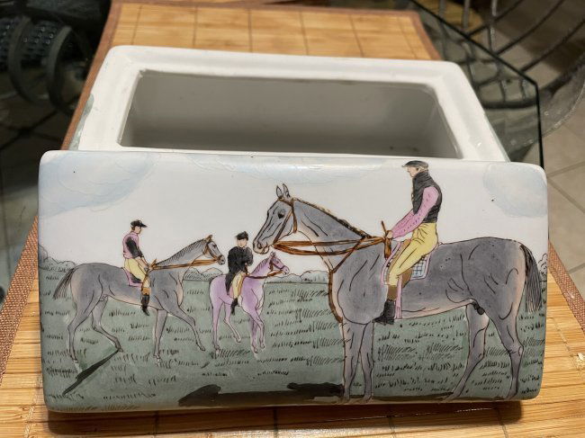 Vintage Mid-Century Chinese Porcelain Large Scholar Box (1 of 6)