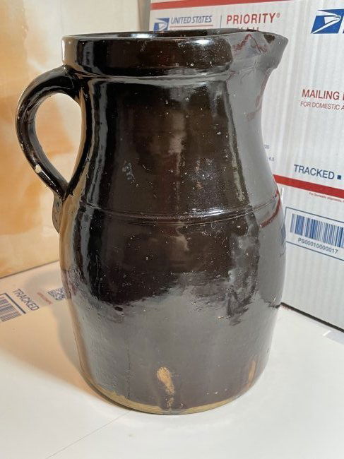 Vintage Redware Pottery Pitcher 8.25" Tall Preowned...: Vintage Redware Pottery Pitcher 8.25" Tall Preowned from an Estate as Pictured. FREE Domestic Shipping.
