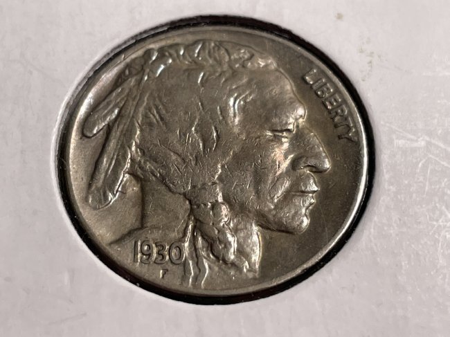 1930-S BUFFALO NICKEL TONED FROM A DANSCO ALBUM SET (1 of 2)