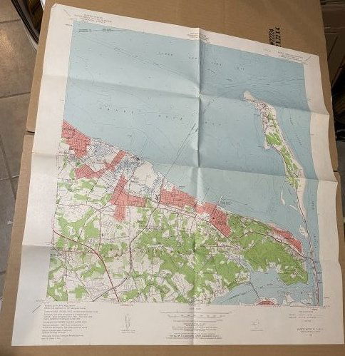 Vintage Sandy Hook, NJ Original Engineer's Map.25 x 27" (1 of 6)