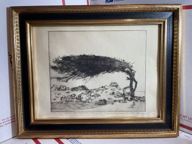 Vintage DON SWANN JR Hand Signed Etching/Engraving A.P. (1 of 7)