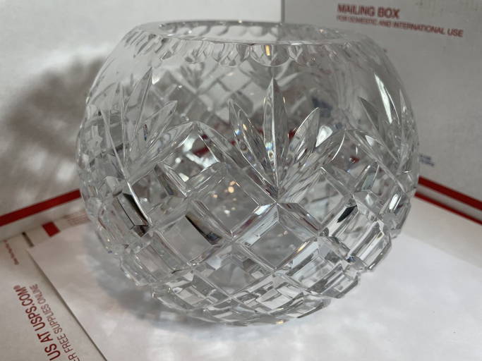 Vintage 24 Lead Hand Cut Crystal Bowl Made In Poland..