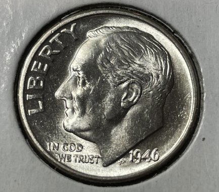1946 S Roosevelt Silver Dime BU Uncirculated... (1 of 2)