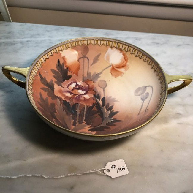 Vintage Nippon Hand Painted Double Handled Bowl 7.5" Wide... (1 of 4)