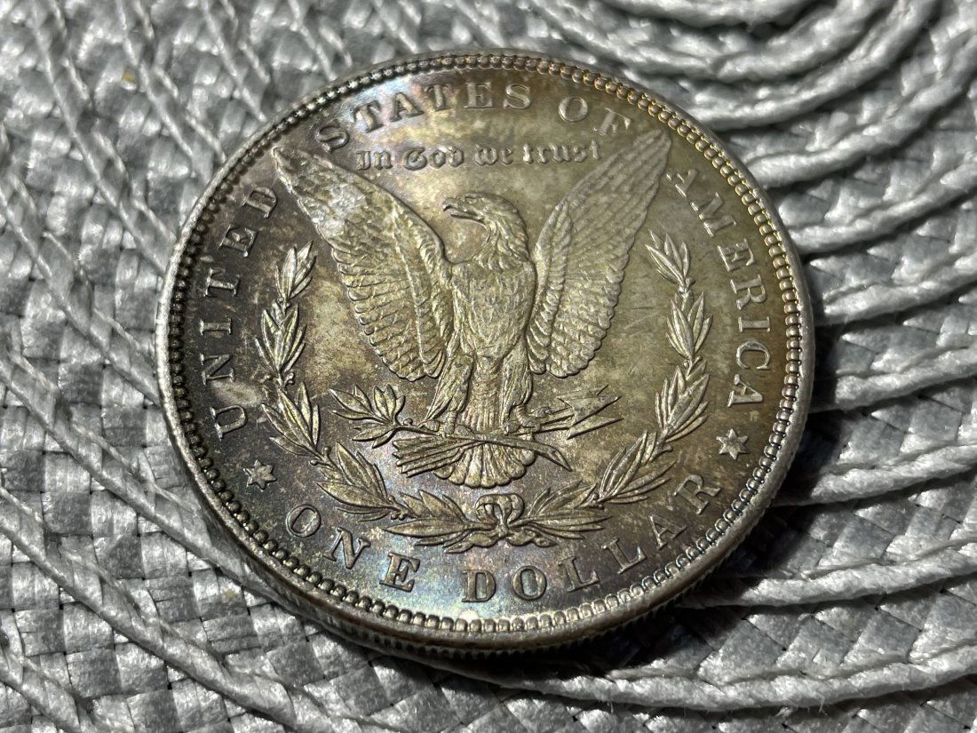 1898-P Uncirculated/Toned Condition Morgan Silver Dollar as Pictured. (1 of 2)