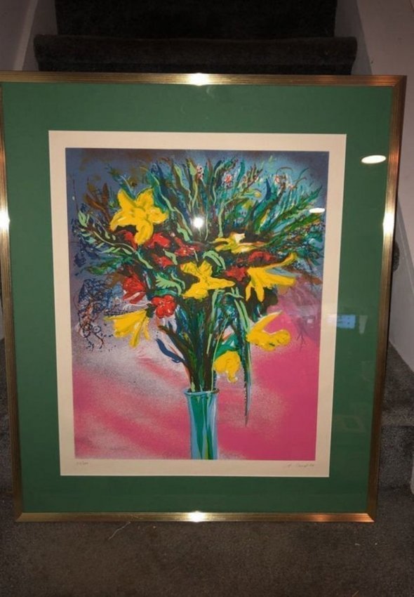 Noted Artist Archie Rand Signed & Numbered 24/200 Lithograph 24.5in x 28.5in. (1 of 5)