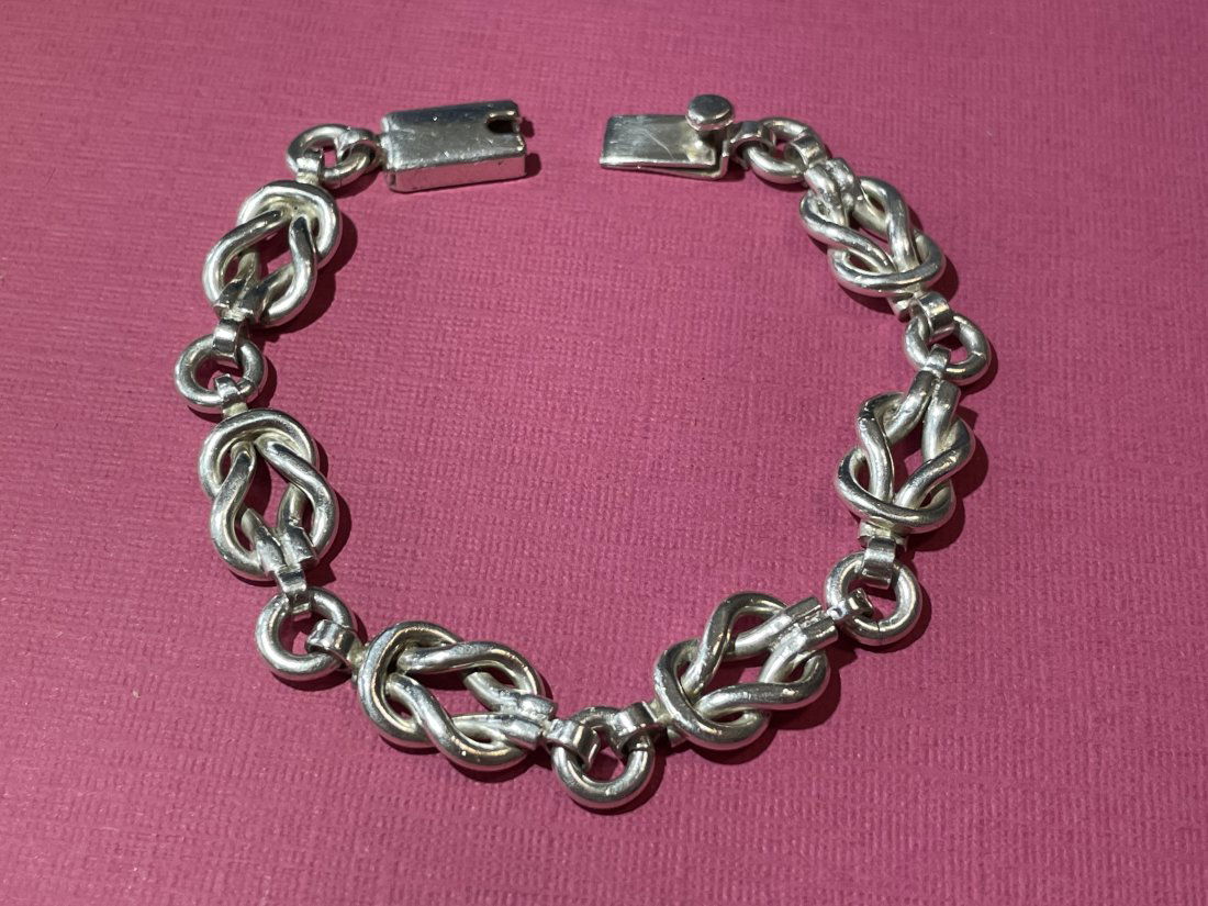 Vintage Taxco TD-116 Solid Sterling Silver 8" Fancy Link Bracelet... (1 of 4)
