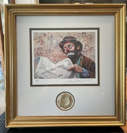 Artist Proof Emmett Kelly Circus Collection Lithograph "The Tycoon" Hand Signed.. (1 of 6)