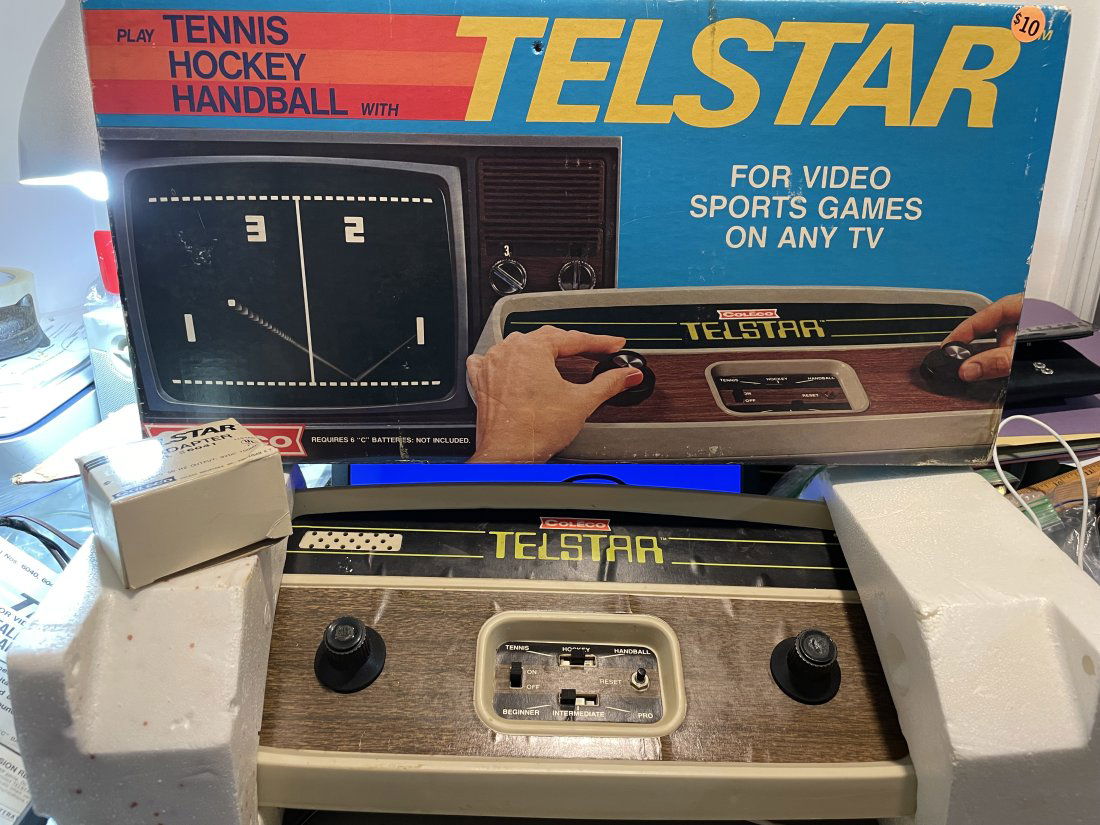 Vtg Coleco Telstar 6040 Video Game Console for Tennis Hockey & Handball c1977 Untested (1 of 5)