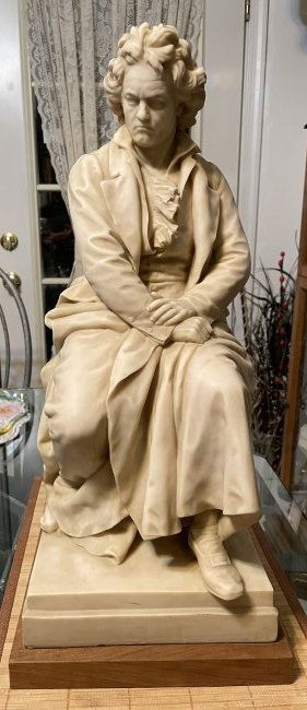 Vtg Marble Composite 20th Century Replica Statue of German Composer Ludwig van Beethoven (1 of 8)