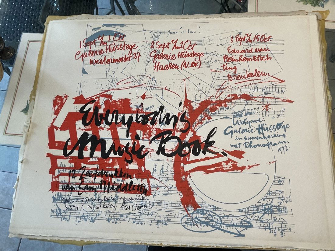 Noted Sam Middleton American (1927-2015) Everybody's Music Book Mixed Media Artwork (1 of 7)