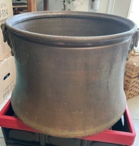Antique Primitive Massive 17" Diameter Cauldron Copper Pot HEAVY Preowned from an Estate as Pictured: Antique Primitive Massive 17" Diameter Cauldron Copper Pot HEAVY Preowned from an Estate as Pictured. Local Pickup Only in Berlin, NJ 08009 or The UPS Store Shipping Paid for by the Winning Bidder.