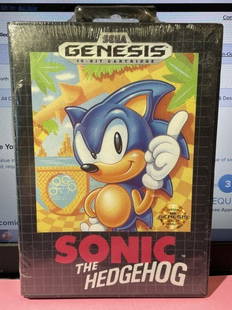 Sega Genesis Original "Sonic the Hedgehog" SEALED Game Cartridge Preowned from an Estate: Sega Genesis Original "Sonic the Hedgehog" SEALED Game Cartridge Preowned from an Estate Cleanout as Pictured. Printed in Japan. 1991 Edition. Any Feedback or Best Offers Considered as we are not Vide