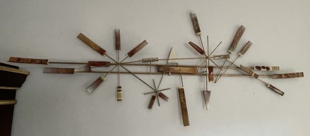 Noted NJ Artist Michael P. McCrink Signed Mixed Metals Fabricated Wall Hanging Artwork (1 of 5)