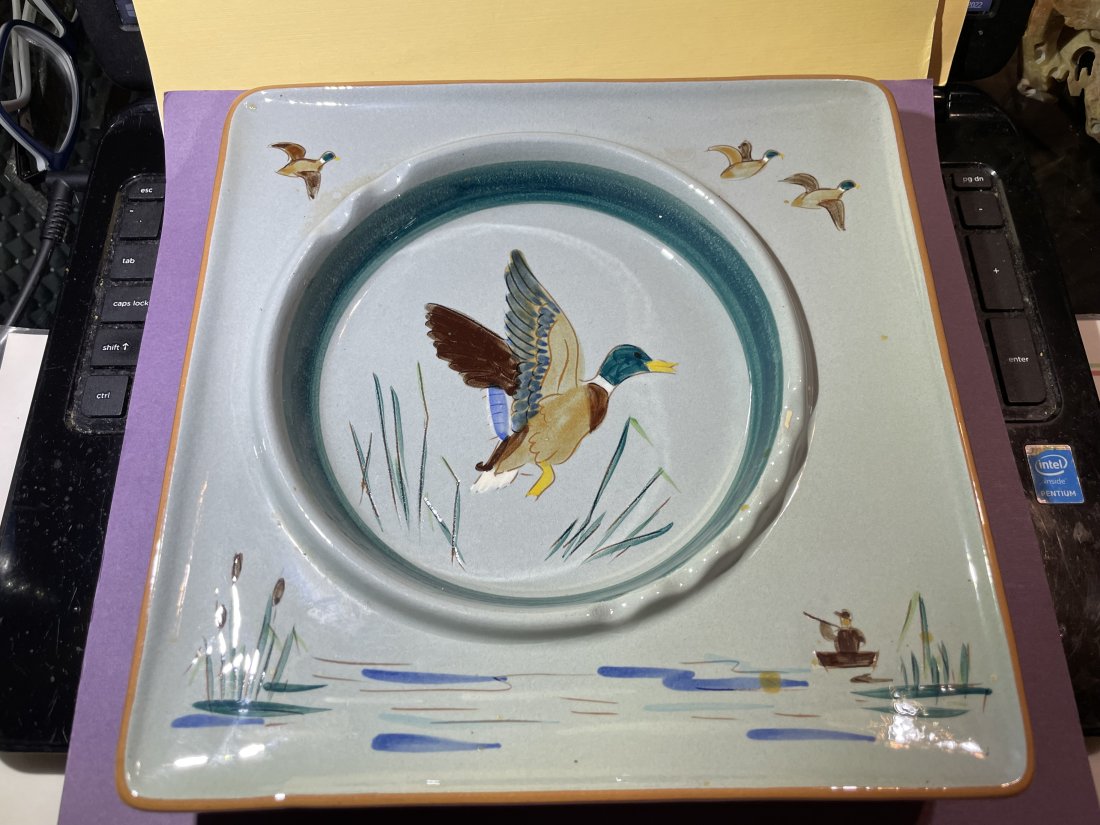 Vintage Mid-Century Stangl Pottery Duck Ashtray 9" x 9' in VG Preowned Condition (1 of 7)