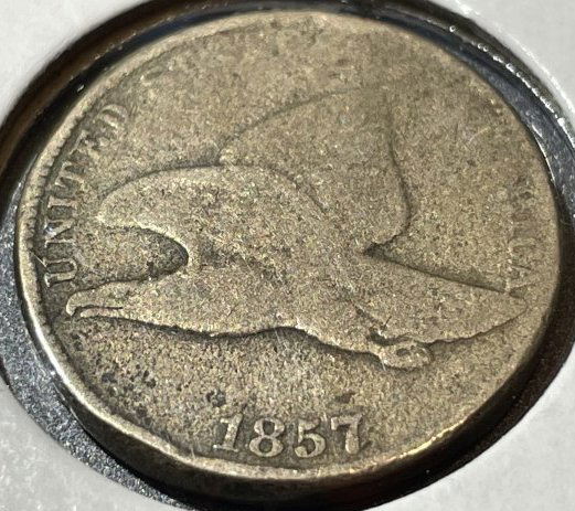 1857 AG/Good Condition Flying Eagle Cent as Pictured. (1 of 2)