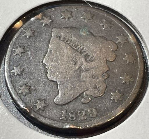 1829 Good Condition w/Some Rim Ticks US Large Cent as Pictured. (1 of 2)
