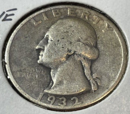 1932-D Key Date VG/Fine Condition US Washington Silver Quarter as Pictured. (1 of 2)