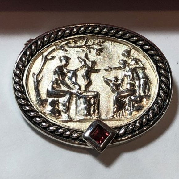 Simon Sebbag Designer Sterling Silver Brooch/Pin or Pendant 23.4 Grams TW (1 of 4)