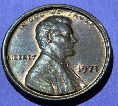 1971-P Nice AU+ Condition PARTIAL COLLAR Error Lincoln Cent as Pictured. (1 of 6)