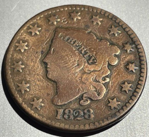 1828 Circulated Condition Cleaned US Large Cent as Pictured. (1 of 3)