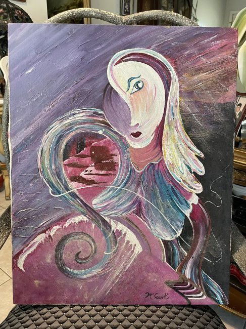 Noted NJ Artist Michael P. McCrink Signed Acrylic on Canvas Artwork Approx 16" x 20" (1 of 3)