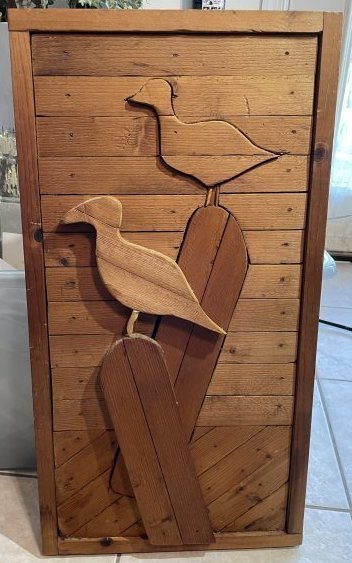 Vintage Mid-Century Shore Bird Wooden Art Decoy Plaque 12.75" X 24" in Good Preowned...: Vintage Mid-Century Shore Bird Wooden Art Decoy Plaque 12.75" X 24" in Good Preowned Condition. Local Pickup Only Berlin, NJ 08009