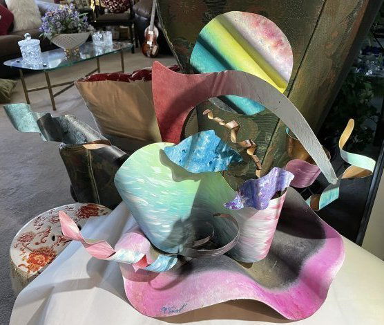 Noted NJ Artist Michael P. McCrink Signed Copper Fabricated Table Centerpiece Artwork. (1 of 7)