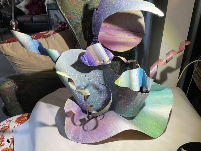 Noted NJ Artist Michael P. McCrink Signed Copper Metal Fabricated Table Centerpiece Artwork (1 of 9)