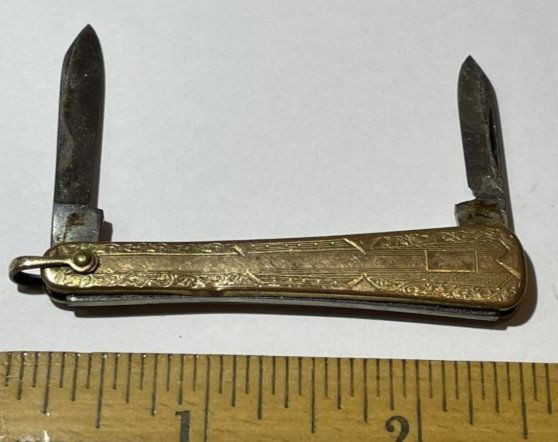 Antique MSR USA Gold-Filled Folding Pen Knife Preowned from an Estate as Pictured.: Antique MSR USA Gold-Filled Folding Pen Knife Preowned from an Estate as Pictured. $5 Domestic Shipping.