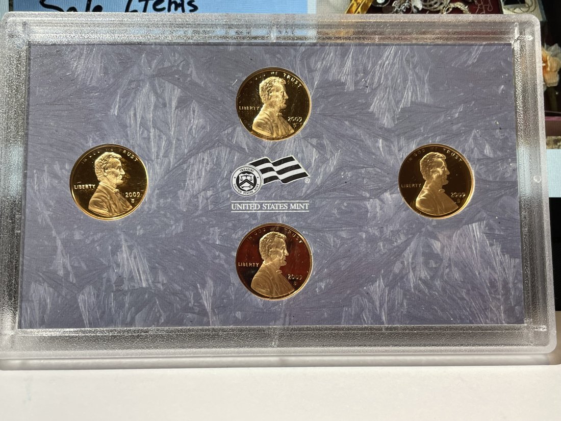 2009 S Lincoln Bicentennial Cents Four Coin Proof Set as Pictured. (1 of 2)