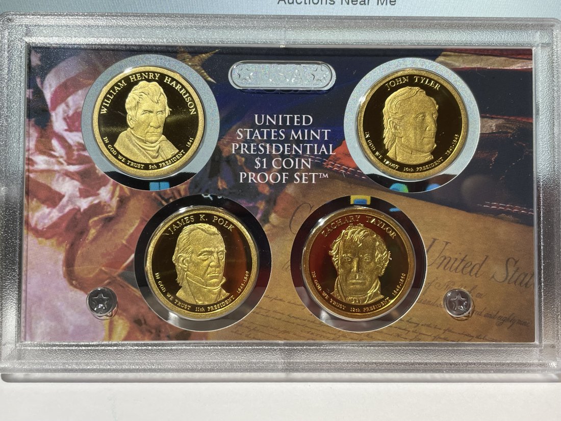 2009-S U.S. Mint Presidential 4 Coin/Dollars Proof Set as Pictured. (1 of 2)