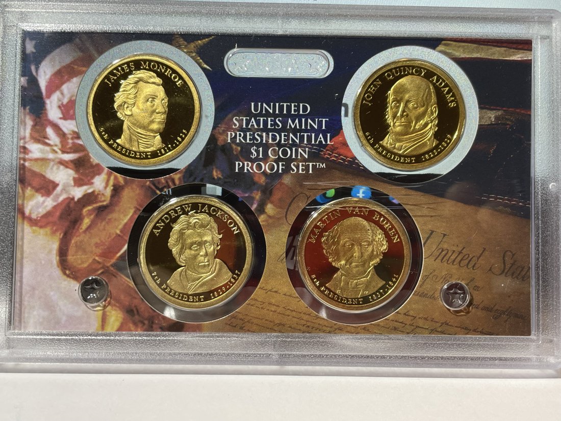 2008-S U.S. Mint Presidential 4 Coin/Dollars Proof Set as Pictured. (1 of 2)