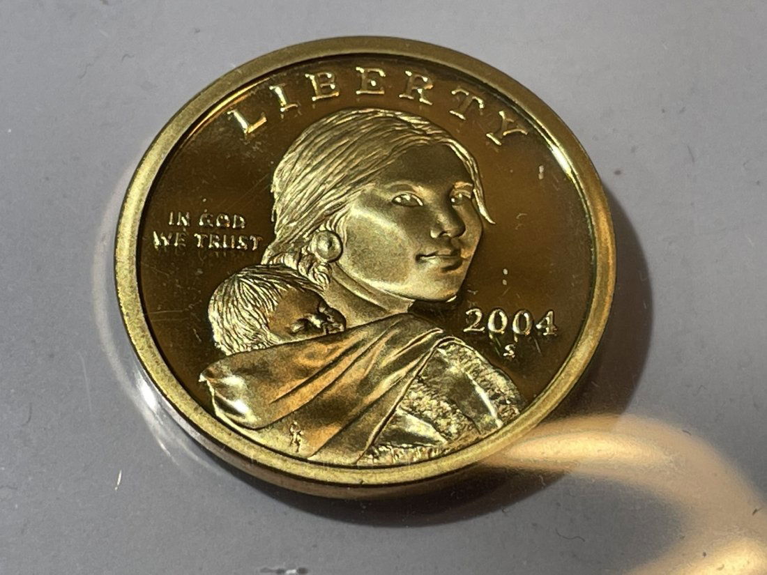 2004-S Choice Proof Sacagawea Brass Dollar as Pictured. (1 of 2)