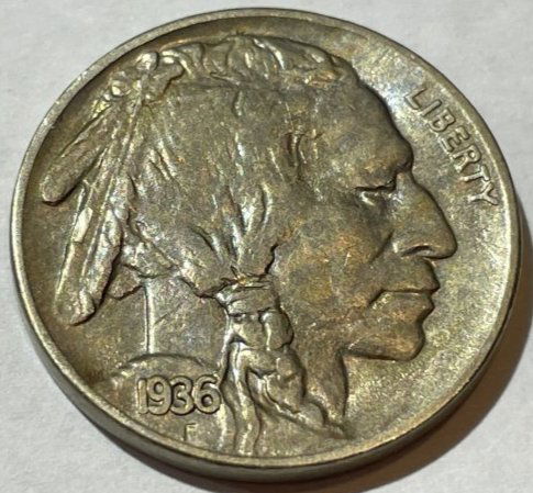 1936-S AU Condition Buffalo Nickel as Pictured. (1 of 2)