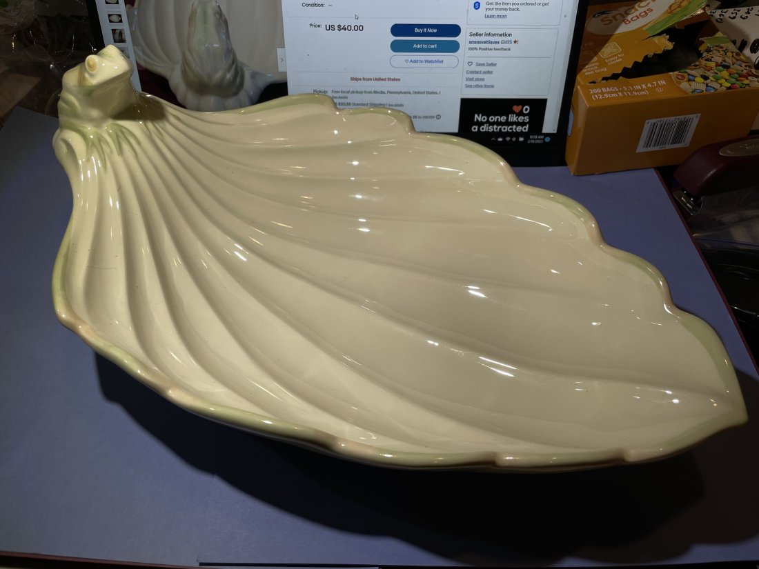Lenox Garden Splendor Collection Leaf Frog Platter Centerpiece Dish 17" Long as Pic'd (1 of 4)