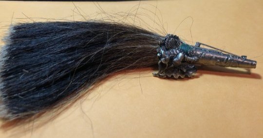 Vintage Scottish Horsehair Tail Antique Kilt Brooch Pin Approx 7" Tall Preowned (1 of 4)