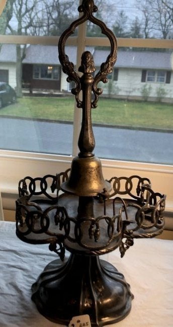 Antique Rare Victorian Ben Franklin Silver Plated Spice Swivel Rack with Liberty Bell Ringer 16": Antique Rare Victorian Ben Franklin Silver Plated Spice Swivel Rack with Liberty Bell Ringer 16" Tall Patented Dec 27, 1859 as Pictured. $18.00 Domestic Shipping.
