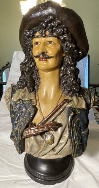 Vintage/Antique Hungarian Bisque Gypsy Man Bust Statue 13" Tall Preowned from an Estate: Vintage/Antique Hungarian Bisque Gypsy Man Bust Statue 13" Tall Preowned from an Estate in VG Condition. $15 Domestic shipping.